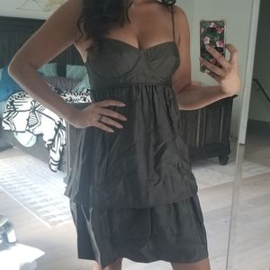 NWT Walter Baker gunmetal green bustier dress, size 4